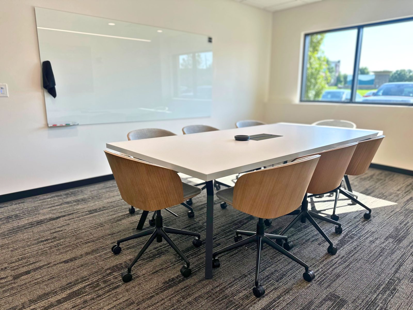 The Idea Lab, an eight-seat meeting room with a full-wall whiteboard at SpringPad in Lincoln, Nebraska