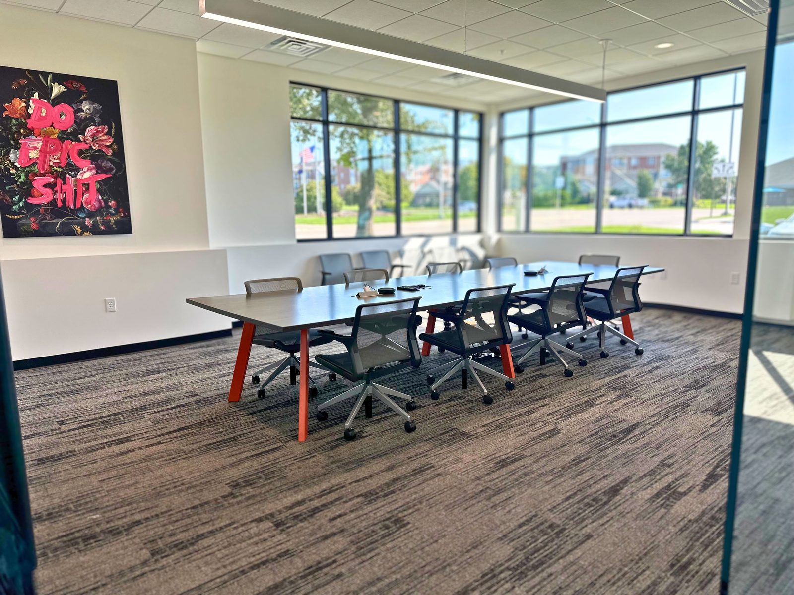 The Think Tank, our largest meeting room seating fourteen at SpringPad in Lincoln, Nebraska
